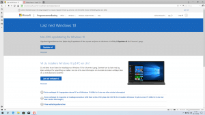 Microsofts nettside for nedlasting av Media Creation Tool, vist i nettleseren Vivaldi